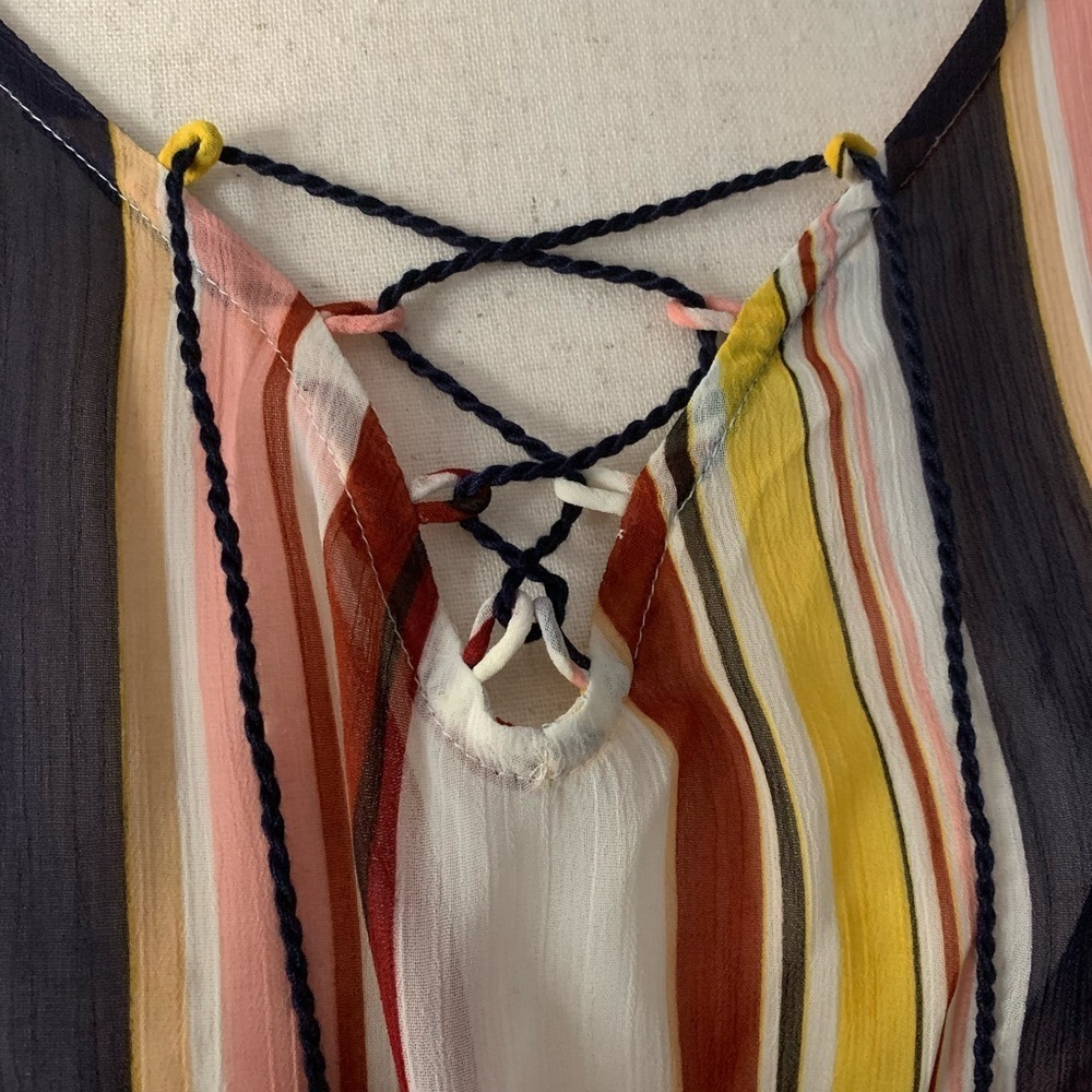 NWT Sanctuary “Desert Escape “ Striped Gauzy Blouse. - Picture 10 of 10